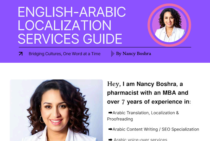 do website localization into arabic perfect english to arabic translation